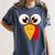 Turkey Face Halloween Costume Thanksgiving Teacher Nurse Women's Comfort Colors T-Shirt Denim Turkey Face Halloween Costume Thanksgiving Teacher Nurse Women's Comfort Colors T-Shirt Denim