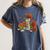 Turkey Reading Books Fall Thanksgiving Teacher Librarian Women's Comfort Colors T-Shirt Denim
