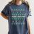 Ugly Sweater Boston Terrier Dog Christmas Dog Lover Xmas Men Women Kids Women's Comfort Colors T-Shirt Denim