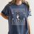 Ugly Xmas Sweater Style Boston Terrier Reindeer Christmas Women's Comfort Colors T-Shirt Denim
