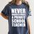 Never Underestimate A Private School Teacher Back To School Women's Comfort Colors T-Shirt Denim