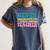 Never Underestimate A Public School Teacher Groovy Women Women's Comfort Colors T-Shirt Denim