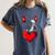Valentine's Day Boston Terrier Dog Vector Women's Comfort Colors T-Shirt Denim