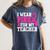 I Wear Pink For My Teacher Breast Cancer Awareness Women's Comfort Colors T-Shirt Denim