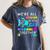 We'Re All Different But We Swim Together Elementary Teacher Women's Comfort Colors T-Shirt Denim