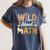 Wild About Math Cute Teacher Student Math Club Women's Comfort Colors T-Shirt Denim