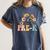 Wildflower Pre-K Preschool Team Floral Teacher Girls Women's Comfort Colors T-Shirt Denim