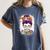 Witchy Teacher Halloween Messy Bun Teacher Bleached Women's Comfort Colors T-Shirt Denim