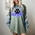 Blue Bobcats School Spirit Coquette Bow Mascot Teacher Women's Comfort Colors T-Shirt Berry