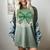One Lucky Teacher Coquette Bow St Patricks Day Teacher Women's Comfort Colors T-Shirt Berry