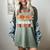 Retro Thankful Music Teacher Pumpkin Fall Thanksgiving Women's Comfort Colors T-Shirt Berry