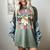 Trick Or Teach Groovy Teacher Halloween Retro Floral Ghost Women's Comfort Colors T-Shirt Berry
