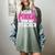 I Wear Pink For My Teacher Breast Cancer Awareness Women's Comfort Colors T-Shirt Berry