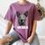 4th July Blue Heeler Dog Merica Patriotic USA Flag Cute Women's Comfort Colors T-Shirt Moss