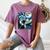 Boston Terrier Dog Art Van Gogh Starry Night Boston Terrier Women's Comfort Colors T-Shirt Moss