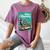 Boston Terrier Merry Christmas Tree Truck Dog X-Mas Women's Comfort Colors T-Shirt Moss