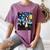 Boston Terrier Starry Night Van Gogh Art Women's Comfort Colors T-Shirt Moss