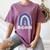 Bulldogs School Mascot Rainbow Teacher Lover Women's Comfort Colors T-Shirt Moss