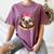 Cute Pug Shirt Donut Girls Dog Women's Comfort Colors T-Shirt Moss