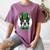 Green Boston Terrier Shamrock St Patricks Day Boston Terrier Women's Comfort Colors T-Shirt Moss