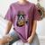 Guitar Shirt Boston Terrier Dog Playing Acoustic Guitar Women's Comfort Colors T-Shirt Moss