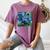 Scottish Terrier Starry Night Scotty Dog Art By Aja Women's Comfort Colors T-Shirt Moss