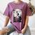 Spooky Halloween Moon Boston Terrier Boston Bull Bostie Women's Comfort Colors T-Shirt Moss