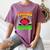 Teacher Teachers Love Brains Skeleton Hand Heart Halloween Women's Comfort Colors T-Shirt Moss