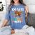 100 Days Of Driving My Teacher Nuts Dabbing Squirrel School Women's Comfort Colors T-Shirt Blue Jean