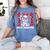 100 Days Smarter 101st Day School Dalmatian Dog Teacher Kids Women's Comfort Colors T-Shirt Blue Jean