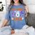 1st Grade Boo Crew First Grade Teacher Kids Happy Halloween Women's Comfort Colors T-Shirt Blue Jean