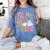 4th Grade Boo Crew Fourth Grade Teacher Kids Happy Halloween Women's Comfort Colors T-Shirt Blue Jean