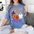 4th Grade Boo Crew Teacher Student Halloween Costume Women's Comfort Colors T-Shirt Blue Jean