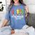 4th Grade Rocks ABCD Back To School Rock Teachers Women's Comfort Colors T-Shirt Blue Jean