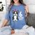 6 Years Old Birthday Boston Terrier Dog Lover 6th Party Kid Women's Comfort Colors T-Shirt Blue Jean