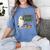67 Teacher Halloween Ghost Six Seven Meme Math Joke Women's Comfort Colors T-Shirt Blue Jean