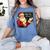 67 Teacher Santa Christmas Six Seven Meme Math Xmas Women's Comfort Colors T-Shirt Blue Jean