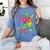 Apple Retro Play Is Learning Kindergarten Teacher Daycare Women's Comfort Colors T-Shirt Blue Jean