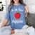 A Is For Apple Toddler Kindergarten Preschool Teacher Women's Comfort Colors T-Shirt Blue Jean
