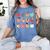 Art Apples Back To School For Teacher Student Women's Comfort Colors T-Shirt Blue Jean