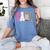 Back To School Teacher Para Preppy Checkered Para Life Women's Comfort Colors T-Shirt Blue Jean
