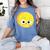 The Big Cheese Good Egg Teacher Halloween Costume Food Group Women's Comfort Colors T-Shirt Blue Jean