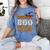 Biology Boo Crew Halloween Biology Teacher Matching For Men Women Kids Women's Comfort Colors T-Shirt Blue Jean