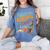 Biology Teacher Science Fueled By Mitochondria Coffee Women's Comfort Colors T-Shirt Blue Jean