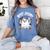 Boo Jour Ghost Halloween French Teacher Cute Coffe Croissant Women's Comfort Colors T-Shirt Blue Jean Boo Jour Ghost Halloween French Teacher Cute Coffe Croissant Women's Comfort Colors T-Shirt Blue Jean