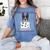 Boston Terrier American Gentleman Personal Stalker Dog Lover Women's Comfort Colors T-Shirt Blue Jean
