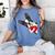 Boston Terrier Bostie Dog Kids Women Girls Women's Comfort Colors T-Shirt Blue Jean