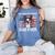 Boston Terrier Dad American Flag 4th Of July Dog Fathers Day Women's Comfort Colors T-Shirt Blue Jean
