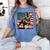 Boston Terrier Dog 4th Of July USA American Flag Patriotic Women's Comfort Colors T-Shirt Blue Jean