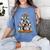 Boston Terrier Dog Christmas Tree Santa Hat Xmas Pajama Men Women Kids Women's Comfort Colors T-Shirt Blue Jean